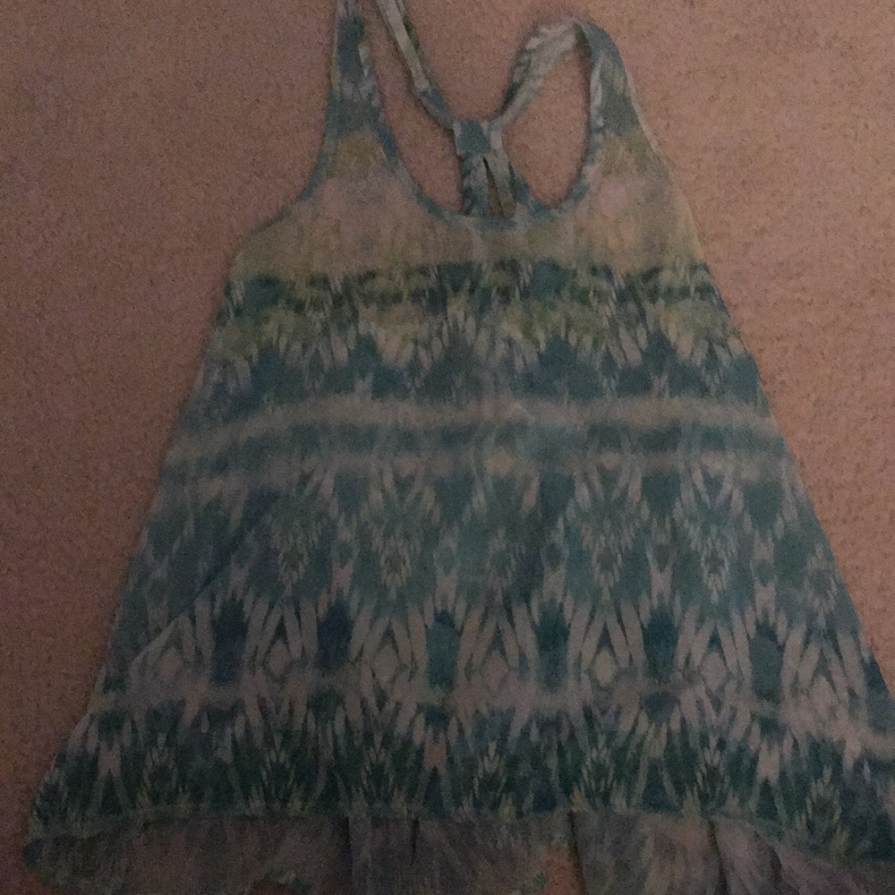 Blue, green, tank top